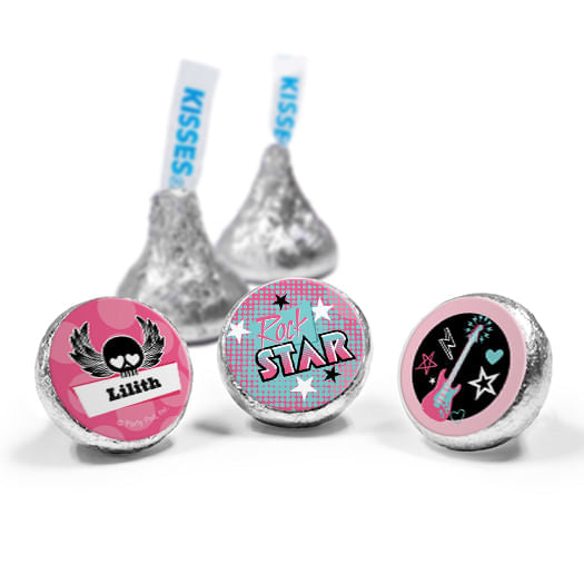 Personalized Birthday Rock Star Girl Hershey's Kisses