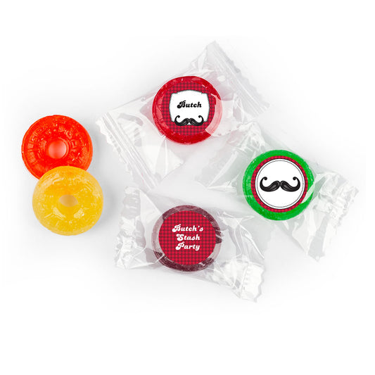 Personalized Birthday Mustache Madness Life Savers 5 Flavor Hard Candy