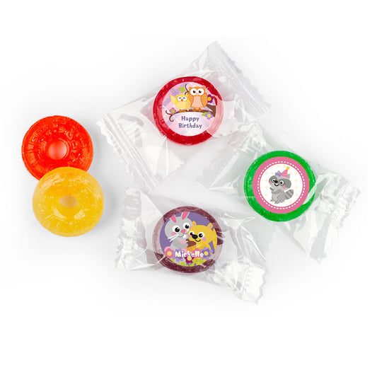 Personalized Birthday Woodland Girl Life Savers 5 Flavor Hard Candy