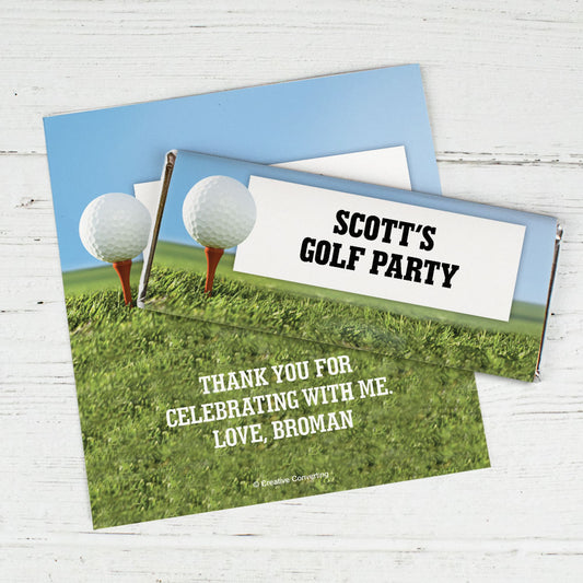 Personalized Birthday Golf Chocolate Bar Wrappers