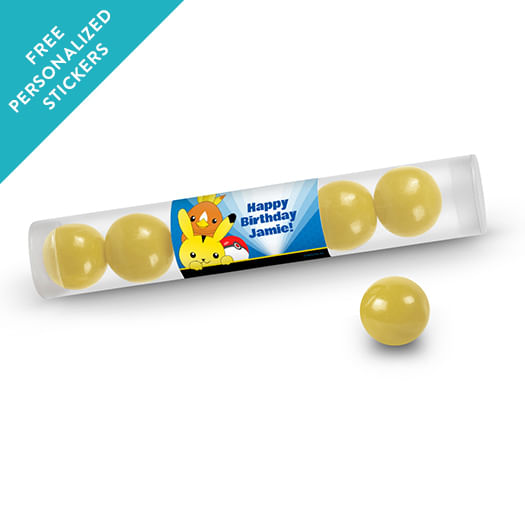 Birthday Personalized Gumball Tube Pokemon (12 Pack)