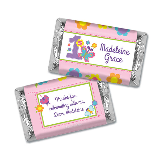 Personalized Birthday Butterfly Miniatures Wrappers