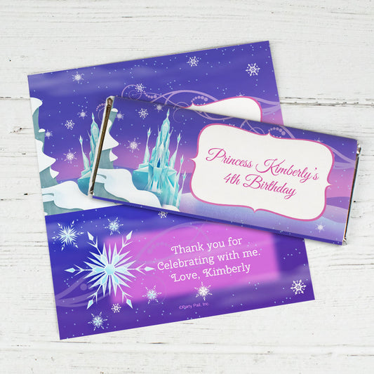 Personalized Birthday Ice Princess Chocolate Bar Wrappers