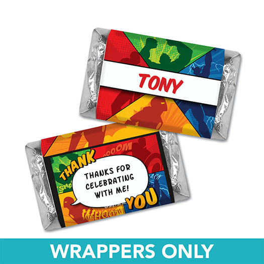 Personalized Birthday Avenger Miniatures Wrappers