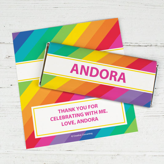 Personalized Birthday Rainbow Chocolate Bar Wrappers