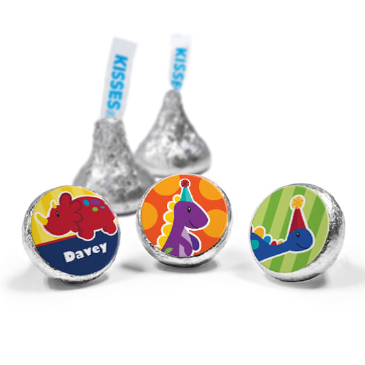 Personalized Birthday Dinosaurs & Balloons Hershey's Kisses