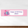 Personalized Birthday Purple Elephant 5 Ft. Banner