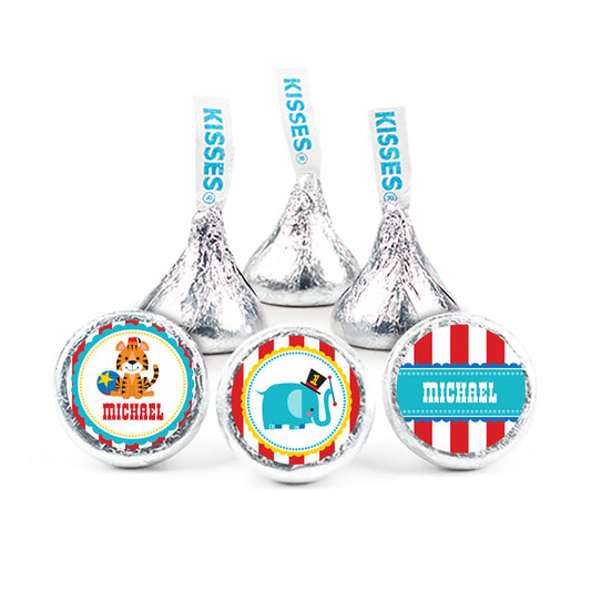 Personalized Birthday Circus 3/4" Sticker (108 Stickers)