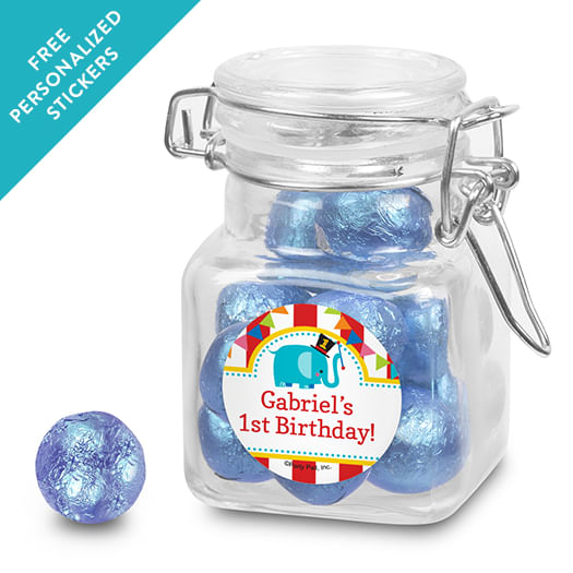 Birthday Personalized Latch Jar Circus 1st Birthday (12 Pack)