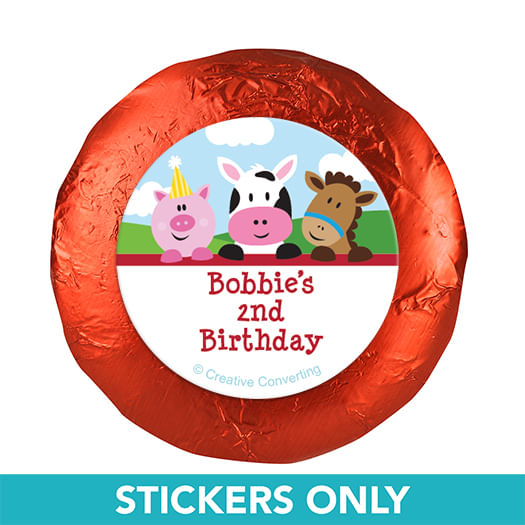 Personalized Birthday Farmhouse 1.25" Stickers (48 Stickers)