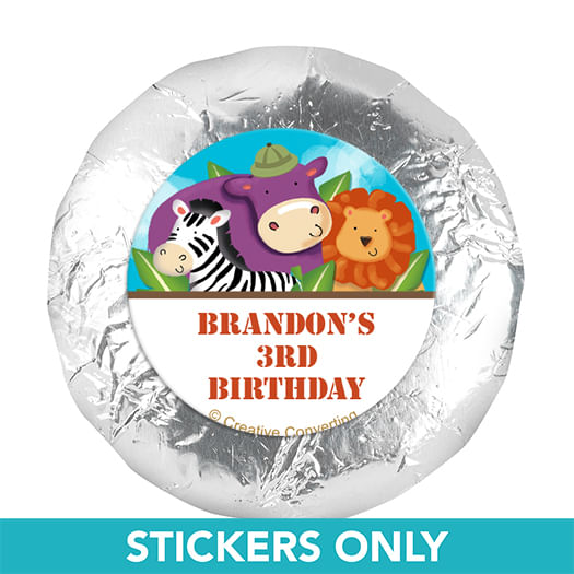 Personalized Birthday Safari 1.25" Stickers (48 Stickers)