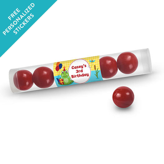 Birthday Personalized Gumball Tube Frog Pond (12 Pack)