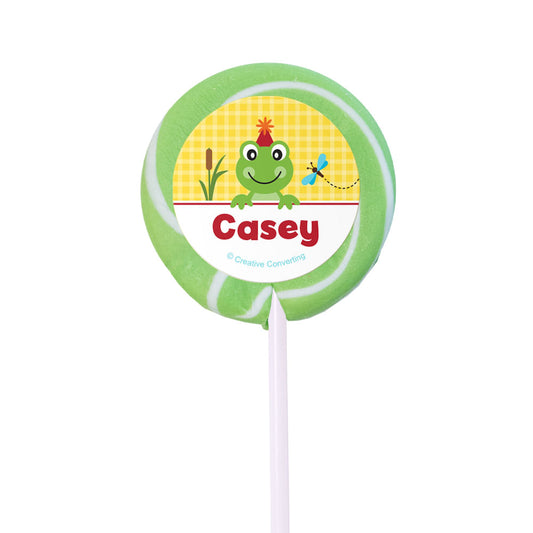 Birthday Personalized Small Swirly Pop Frog Pond (24 Pack)