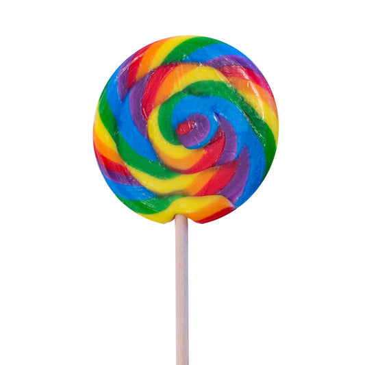 Large Rainbow Swirly Pop