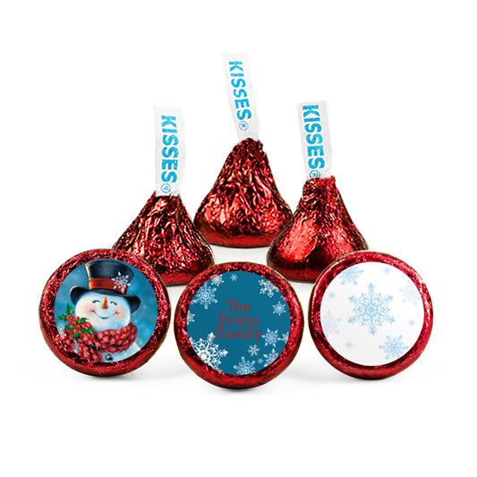 Personalized Holiday Jolly Snowman Hershey's Kisses