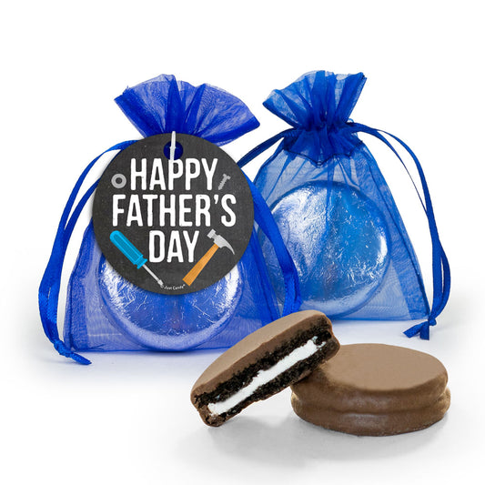 Father's Day Tools Milk Chocolate Covered Oreo in Organza Bags with Gift Tag