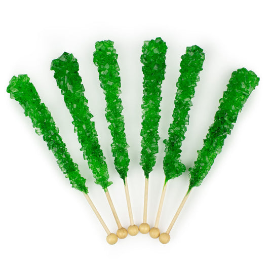 Green Apple Rock Candy on a Stick (36 Pack)