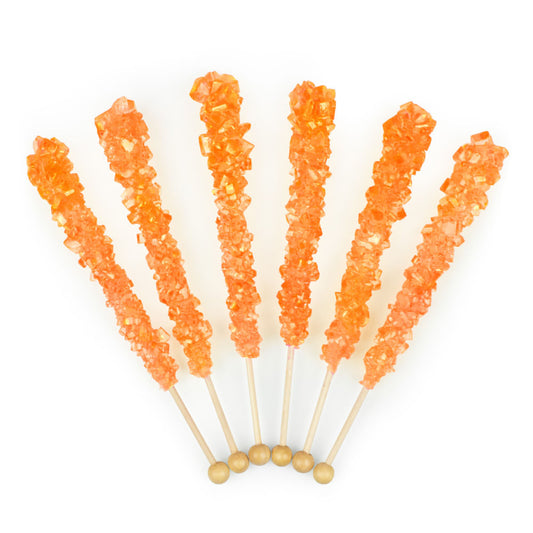 Orange Rock Candy on a Stick (36 Pack)