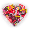 Valentine's Day Clear Heart Box with Valentines Hershey's Mix (3/4 lb)