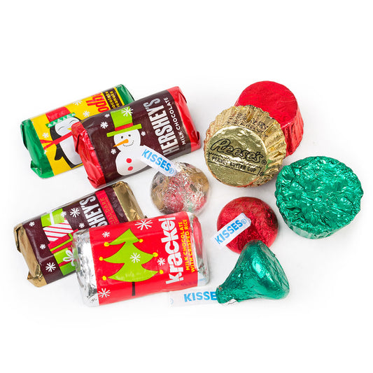 Simply Christmas with Red Ribbon 1.25 lb Hershey's Holiday Mix Tin