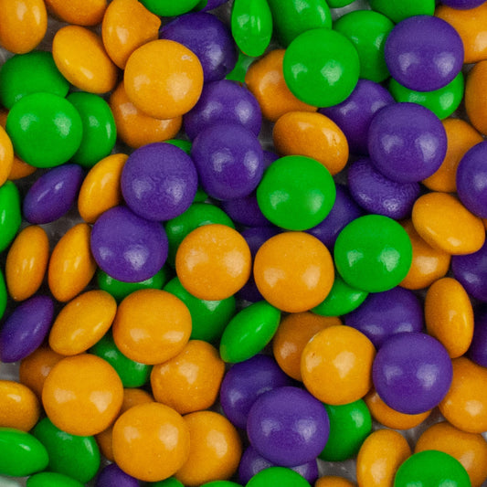 Just Candy Milk Chocolate Minis Mardi Gras Mix 2.25lb Bag