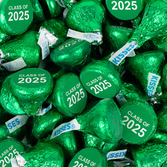 Assembled Green Graduation Class of Hershey's Kisses Candy 90ct - 14.4oz