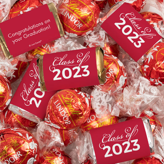 Graduation Chocolate Mix - Hershey's Miniatures and Lindor Truffles 77 Pieces - All Colors