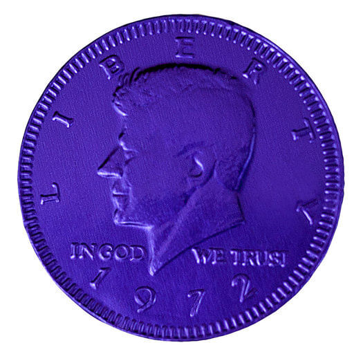 Fresch Milk Chocolate Coins Purple Foil