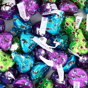 Halloween Candy Hershey's Kisses Monster Foil - 10oz Bag