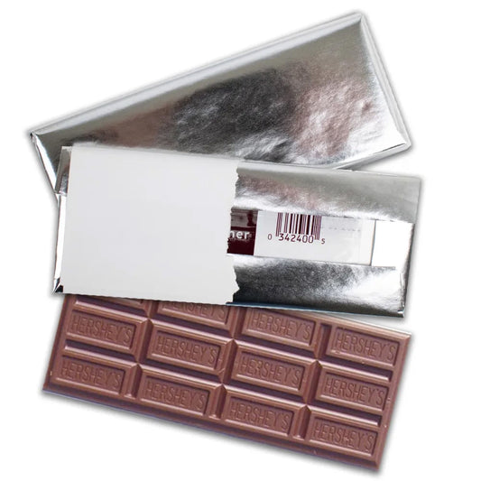 Hershey's Milk Chocolate Silver Foil Wrapped Bar