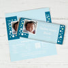 Baby Boy Announcement Personalized Chocolate Bar Wrappers Dots & a Photo