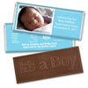 Baby Boy Announcement Personalized Embossed Chocolate Bar Photo