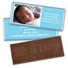 Baby Boy Announcement Personalized Embossed Chocolate Bar Photo