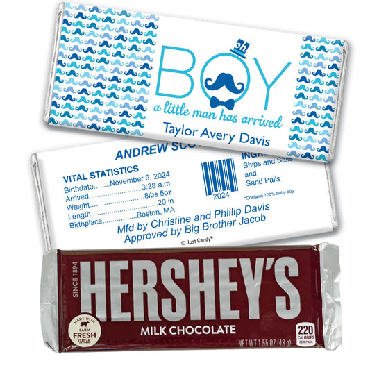 Personalized Boy Baby Announcements Hershey's Hershey's Milk Chocolate Bar & Wrapper