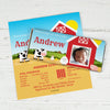 Baby Boy Announcement Personalized Chocolate Bar Wrappers Barnyard with Photo