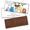 Baby Boy Announcement Personalized Embossed Chocolate Bar Going Wild Jungle Animals