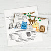 Baby Boy Announcement Personalized Chocolate Bar Wrappers Going Wild Jungle Animals