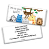 Baby Boy Announcement Personalized Chocolate Bar Wrappers Going Wild Jungle Animals