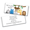 Baby Boy Announcement Personalized Hershey's Milk Chocolate Bar Going Wild Jungle Animals