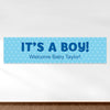 Personalized Polka Dots Boy Baby Announcement 5 Ft. Banner