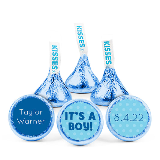 Personalized Boy Birth Announcement Polka Dots Deluxe Candy Buffet