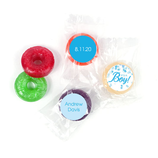 Personalized Birth Announcement It's A Boy Bubbles LifeSavers 5 Flavor Hard Candy