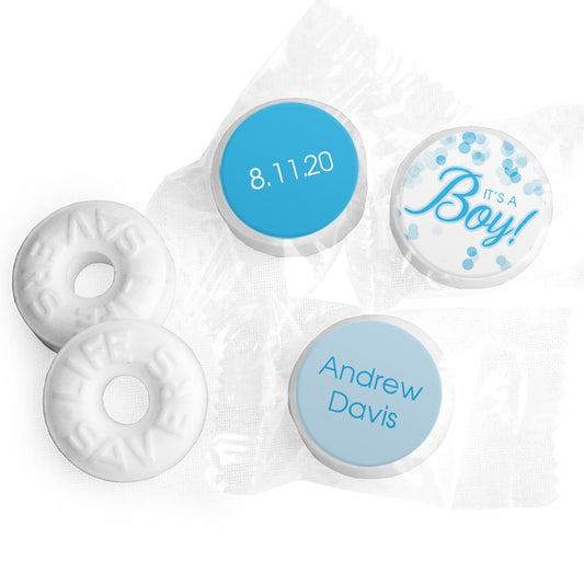 Personalized Birth Announcement It's A Boy Bubbles Life Savers Mints