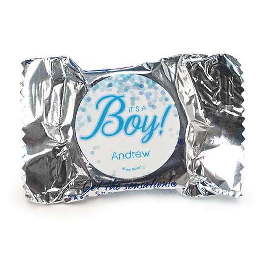 Personalized Boy Birth Announcement Bubbles York Peppermint Patties - pack of 70