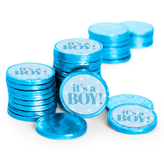 It's a Boy! Blue Foil Chocolate Coins