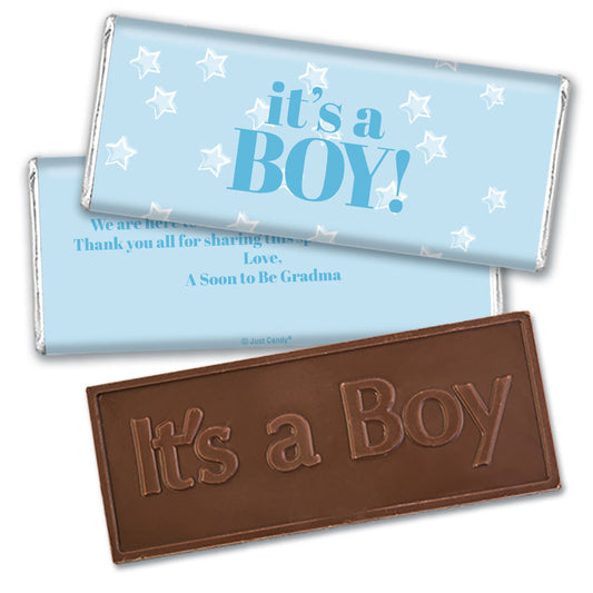 Personalized It's a Boy! Embossed Chocolate Bar