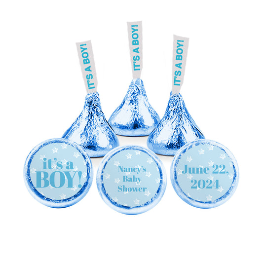 Personalized It's a Boy! Hershey's Light Blue Kisses