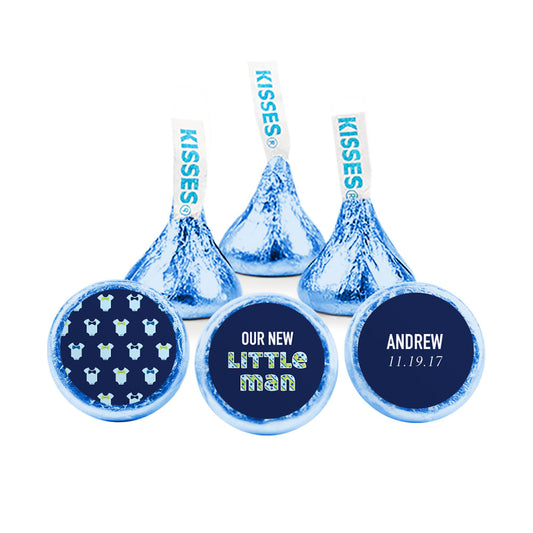 Personalized Boy Birth Announcement Little Man Hershey's Kisses