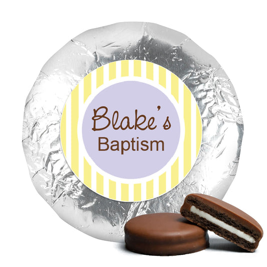 Baptism Chocolate Covered Oreos Dots & Pinstripes