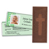 Baptism Personalized Embossed Cross Chocolate Bar Foto con Lunares